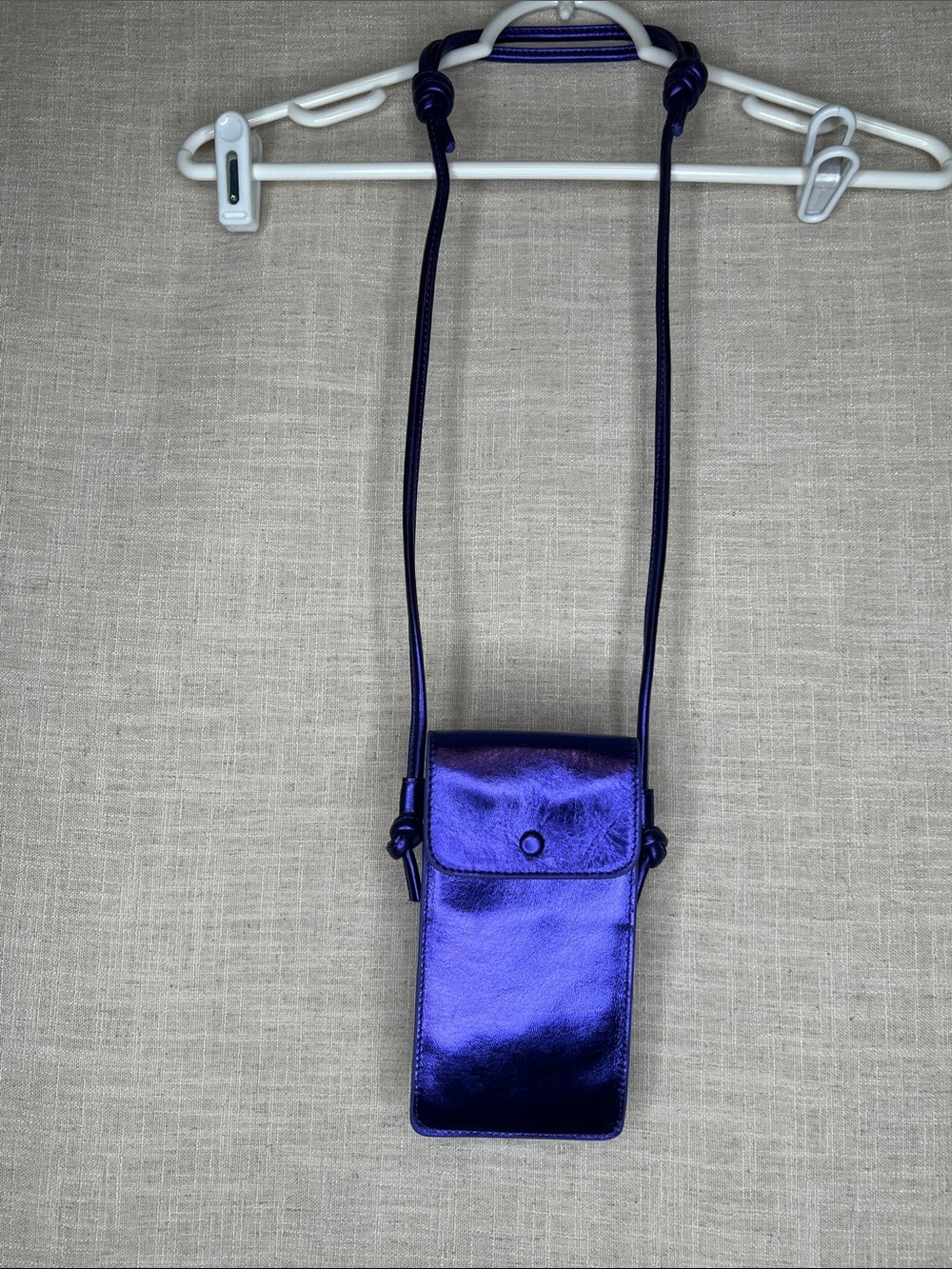 Vera Bradley Metallic Purple Crossbody Phone Bag